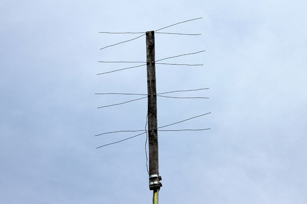 Foto da antena montada